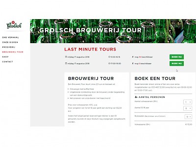 Grolsch brouwerij Rondleidingen software